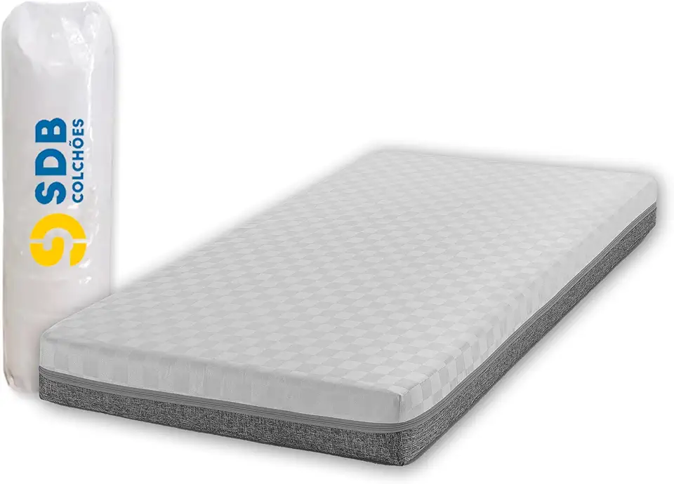 Colchão Solteiro De Molas Ensacadas 78x178x13cm Espuma D33 SDB Colchões (Cinza)