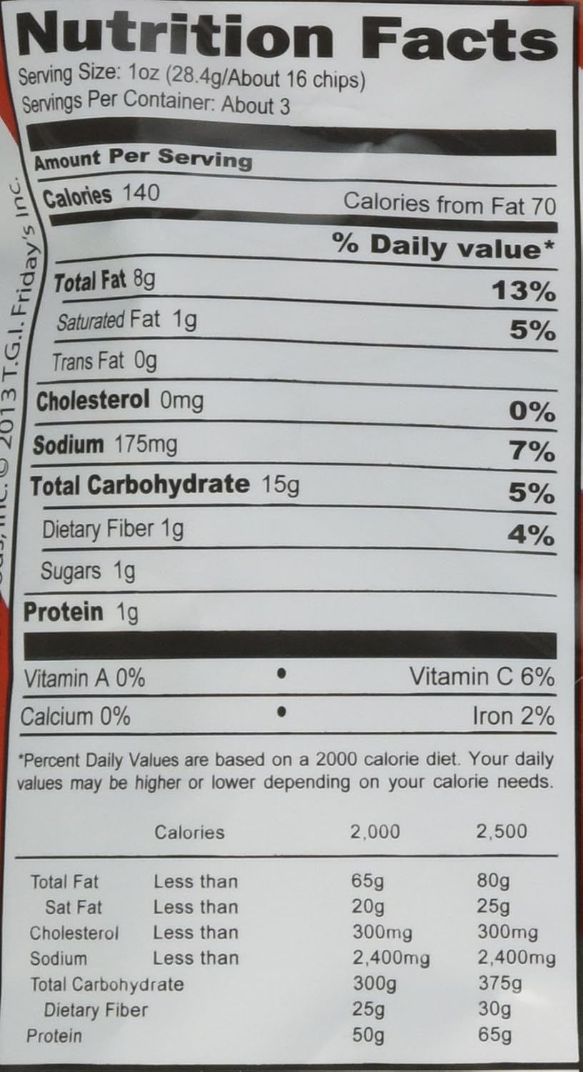 TGI Fridays Bacon Ranch Potato Skin chips, 3 Ounce -- 6 per case.