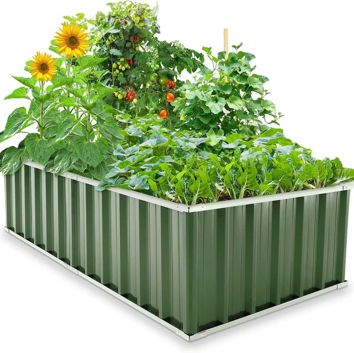 KING BIRD verzinktes Hochbeet Gemüsebeet Gartenbeet für Garten,Pflanzbeet für Outdoor