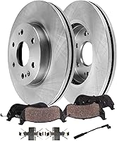 Vista 19 de Detroit Axle - Kit de freno trasero para Chevy Equinox Captiva Sport GMC Terrain Pontiac Torrent Saturn Vue Pinzas de freno de disco con soportes