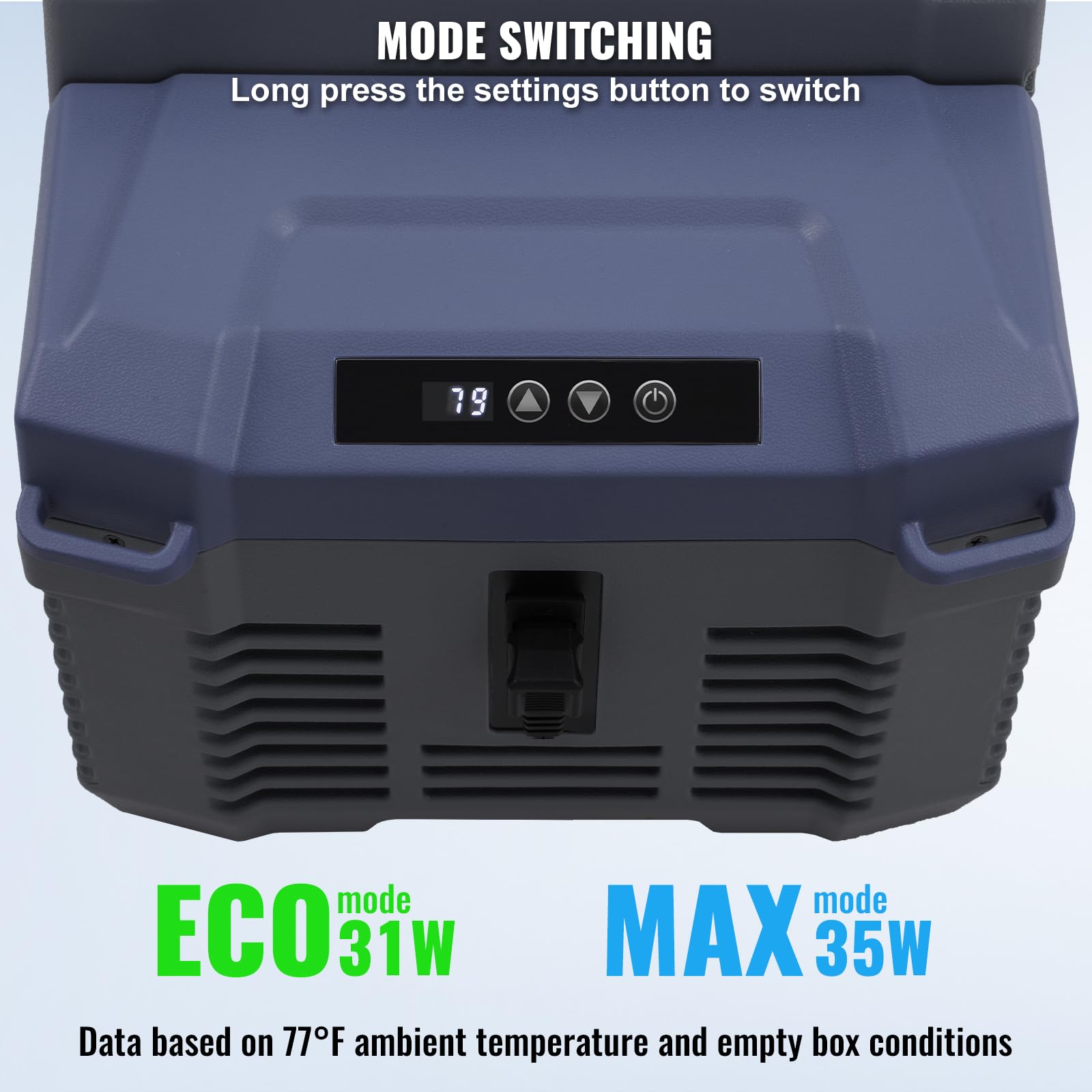 VEVOR Przenośna lodówka samochodowa 12 V, zamrażarka 12 l, regulowany zakres od -20 ~ 20°C, 12/24 V DC / 100-240 V AC, chłodnica kompresorowa do użytku na zewnątrz, na kemping, do kampera