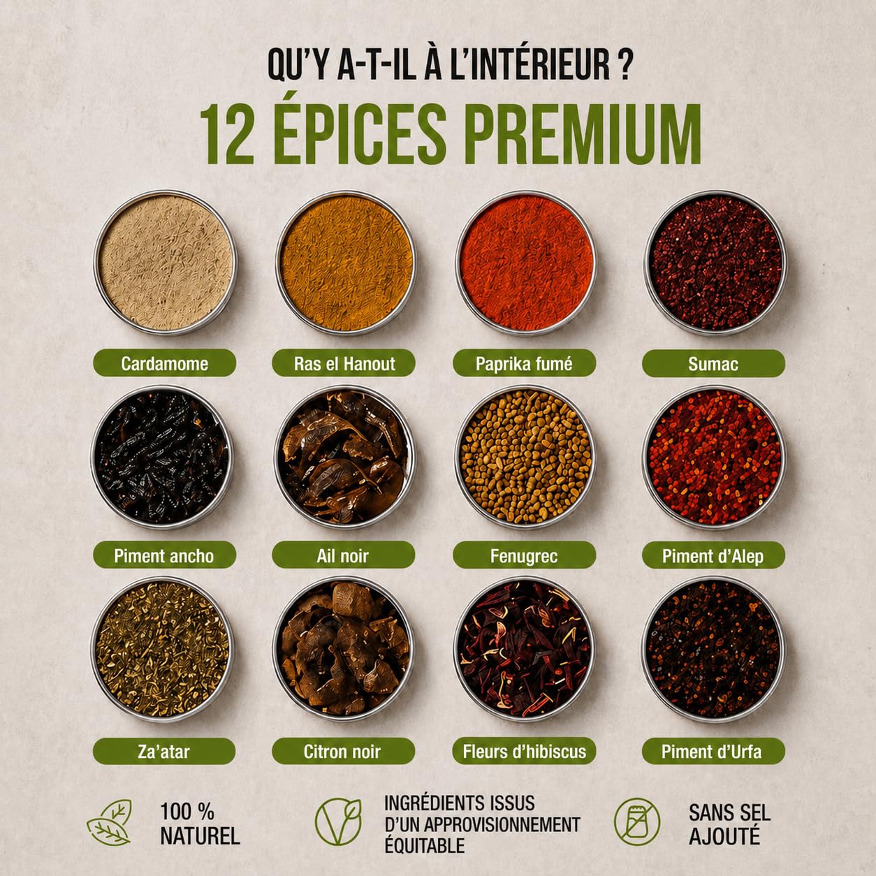 Ottolenghi Coffret d’Épices: 12 épices premium utilisées dans ses livres Simple et Flavour avec 3 recettes véganes incluses, authentique kit d’épices du Moyen-Orient
