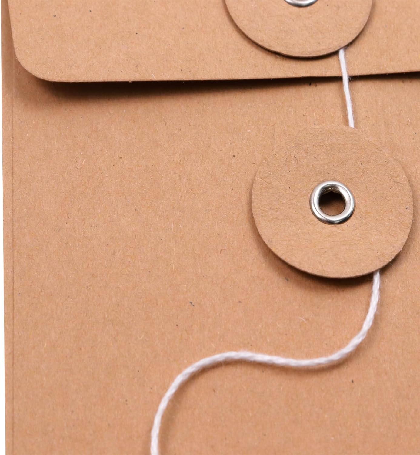 Antrader Kraft String Envelope File Folders,20Pcs String Tie Closure Envelope Vintage Kraft Paper Kraft Paper File Folders Kraft Folders,14×10cm/5.51"×3.94"(L×W) - Image 5