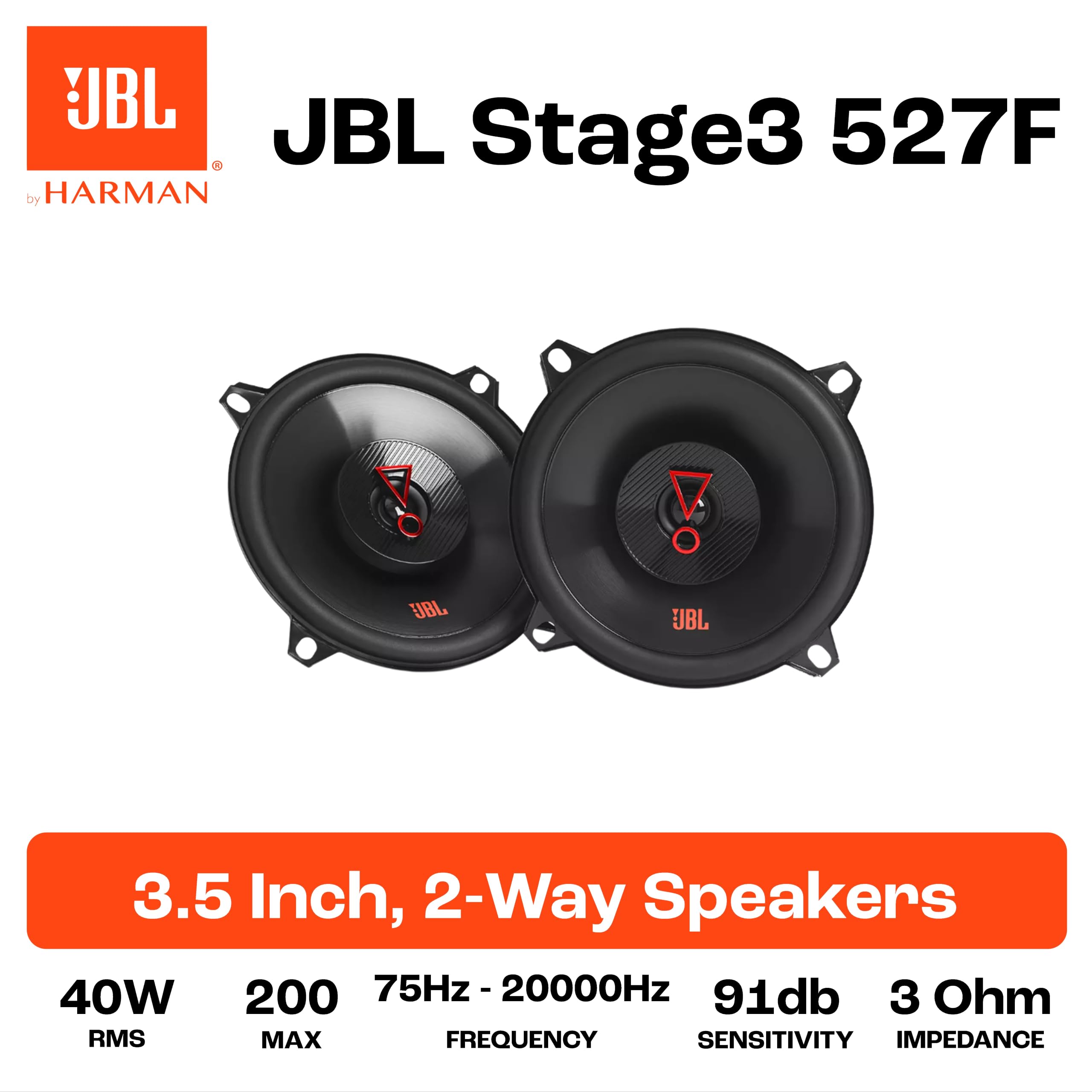 JBL Stage3 527F Harman Kardon 2 yollu araç hoparlör seti - 200