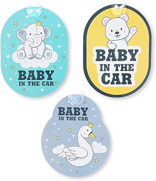 Car Window Stickers and Decals, Baby in The Car 3 Pack