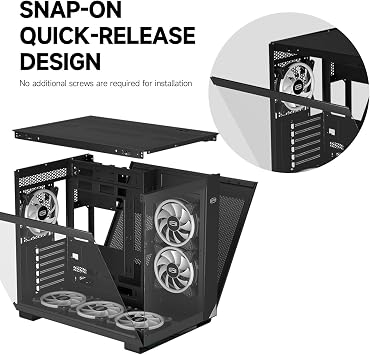 PCCOOLER PC Case Mid Tower Desktop Computer Gaming Superior Case for ATX/M-ATX/ITX with 6 ARGB Case Fans,Column-Free Design,360MM Radiator&400MM GPU Support,Easy Installation (C3T500 ARGB Black)
