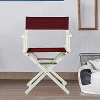 Vista 58 de Silla de Director de 18" Marco Blanco Lona Rosa