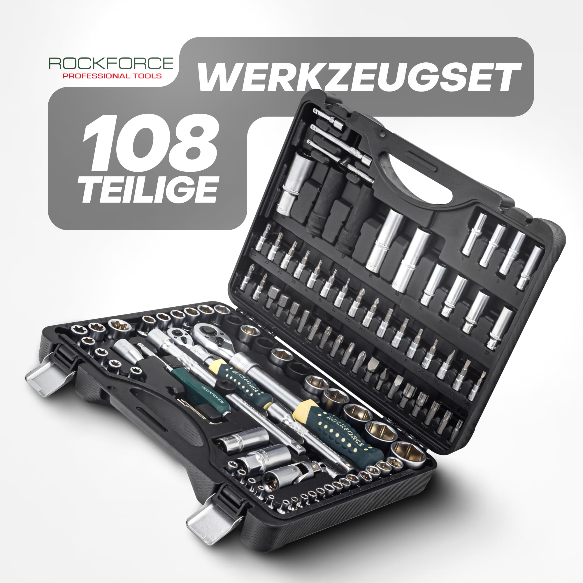 Zestaw 108 kluczy klucze nasadowe torx walizka