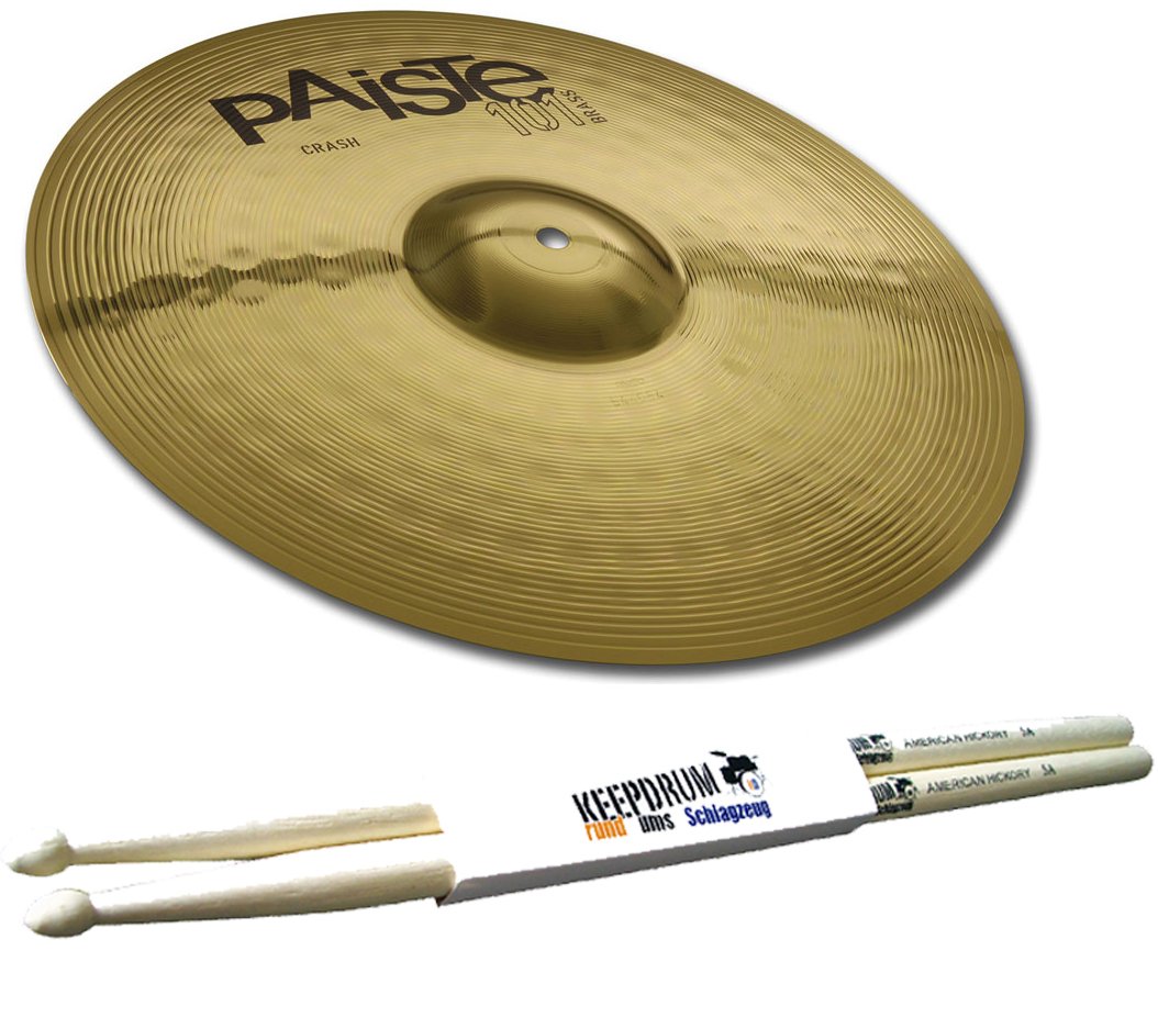 'Paiste 101 Brass 14 Cymbale crash + 5 A Baguettes keepdrum gratuit. + + + +