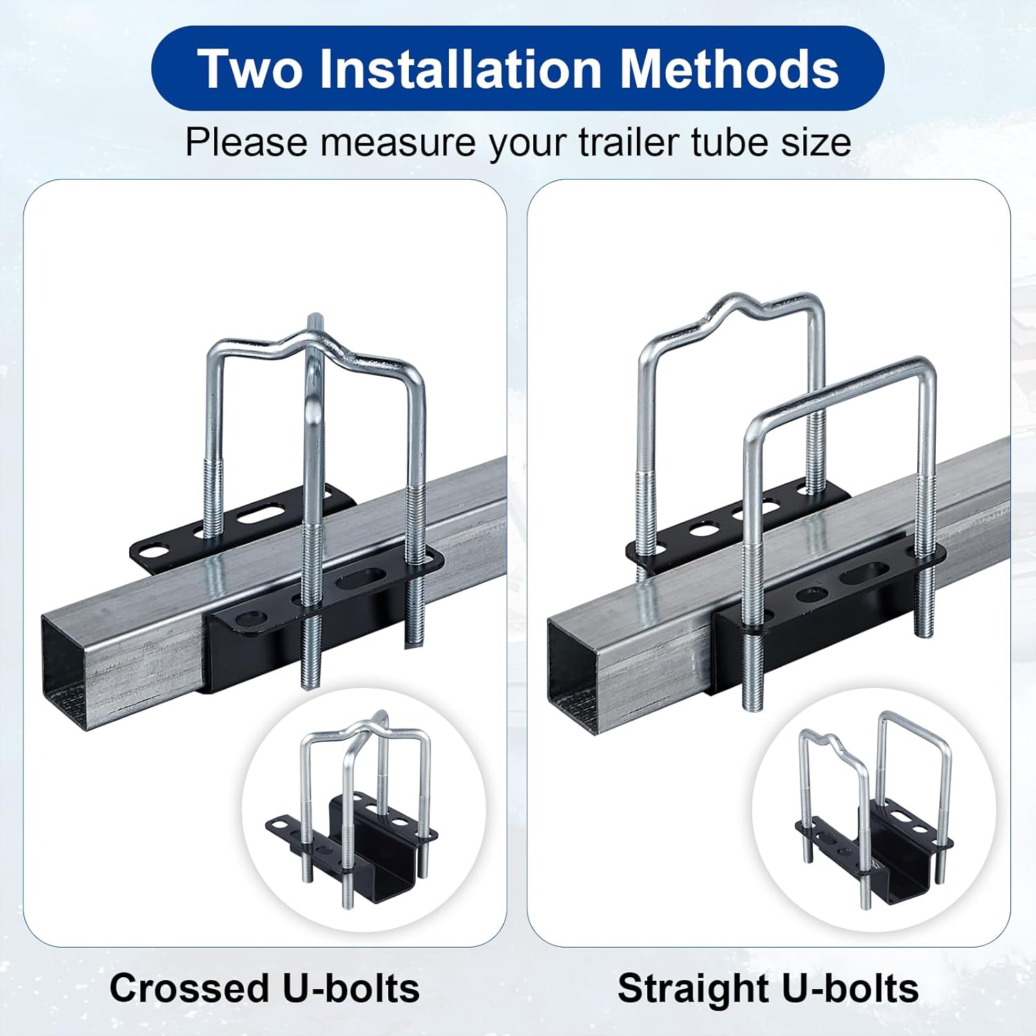 Boat Trailer Guide-Ons Adjustable Electro-Galvanized Steel Trailer Guides Ons with PVC Pipes for Ski Boat, Fishing Boat, Sailboat, L Shaped