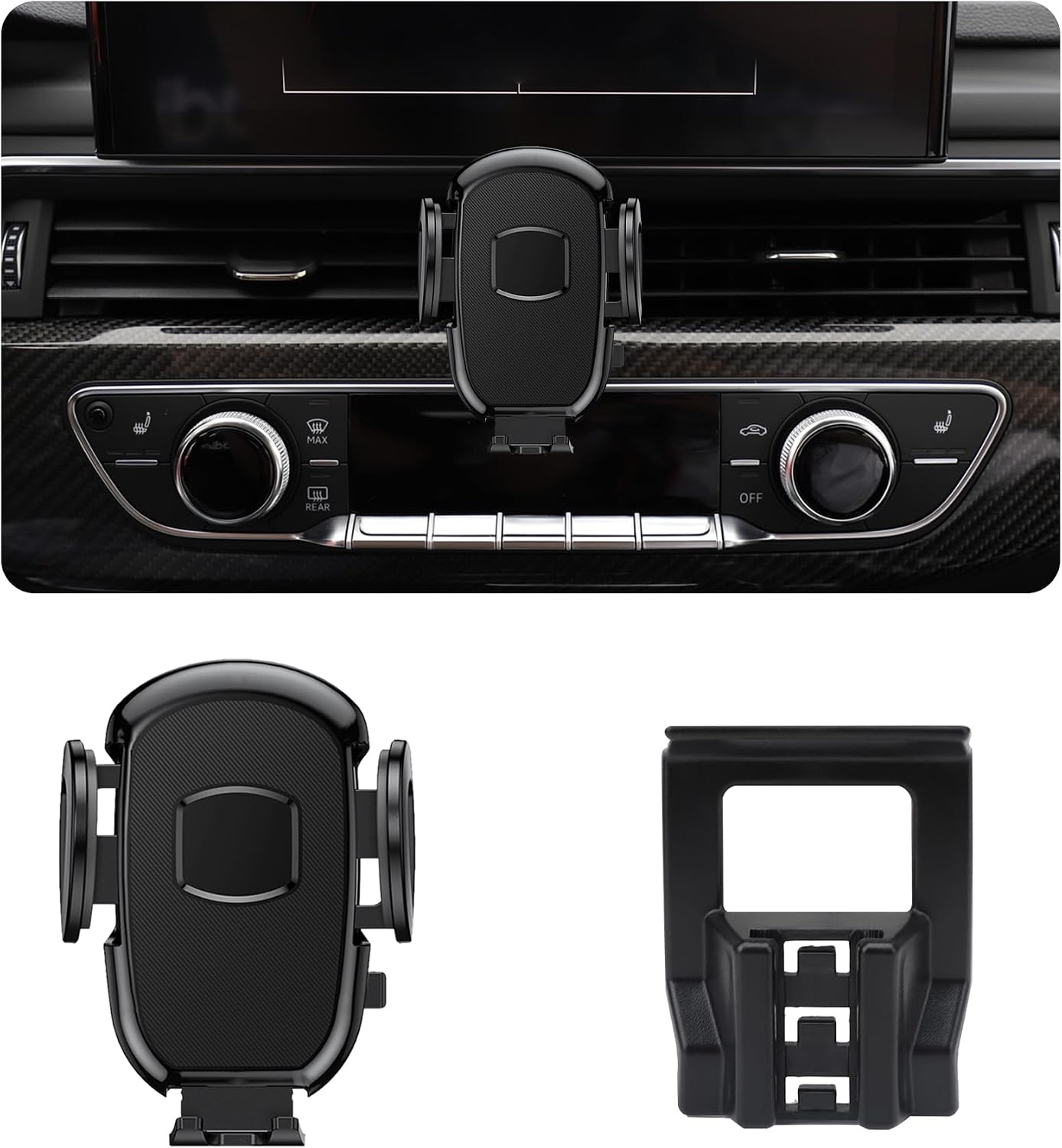 Car Phone Holder Fits for Audi A4 S4 2017-2025 and Audi A5 S5 RS5 2018-2025, Cell Phoen Car Mount Fits Snugly and Perfectly in The Vent Design for 4.7-7 in Phones,360° Rotation,Easy to Install