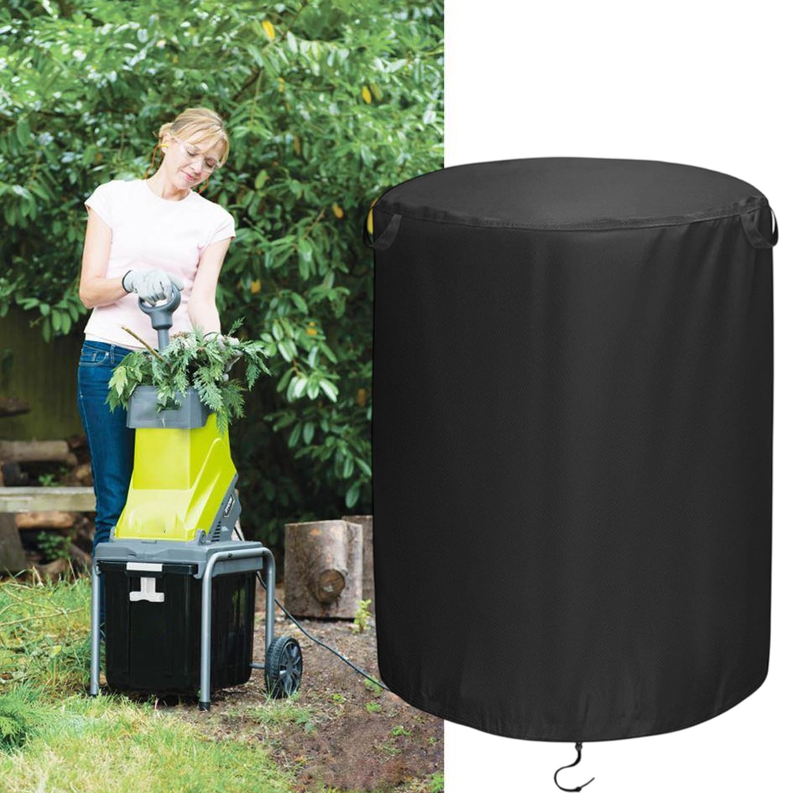 Cubierta para trituradora de madera, cubierta eléctrica para trituradora de hojas | Protección impermeable para astilladoras de madera, accesorios de herramientas eléctricas a prueba de polvo