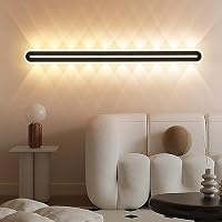 SUCIKORIO 100 cm LED Fali Lámpa - 40W Modern Fekete Világítás 3000K-6500K, 5-100% Szabályozható, Távirányítóval és Applikációval Hálószobába 7
