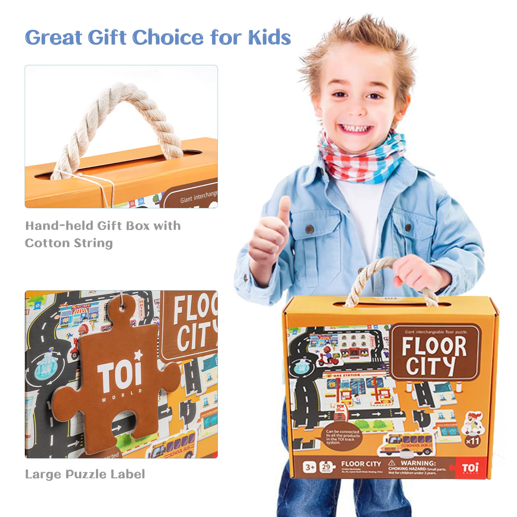 Galt Toys, Giant Floor Puzzle - Farm, Floor Puzzles for Kids, Ages 3 Years Plus : Galt