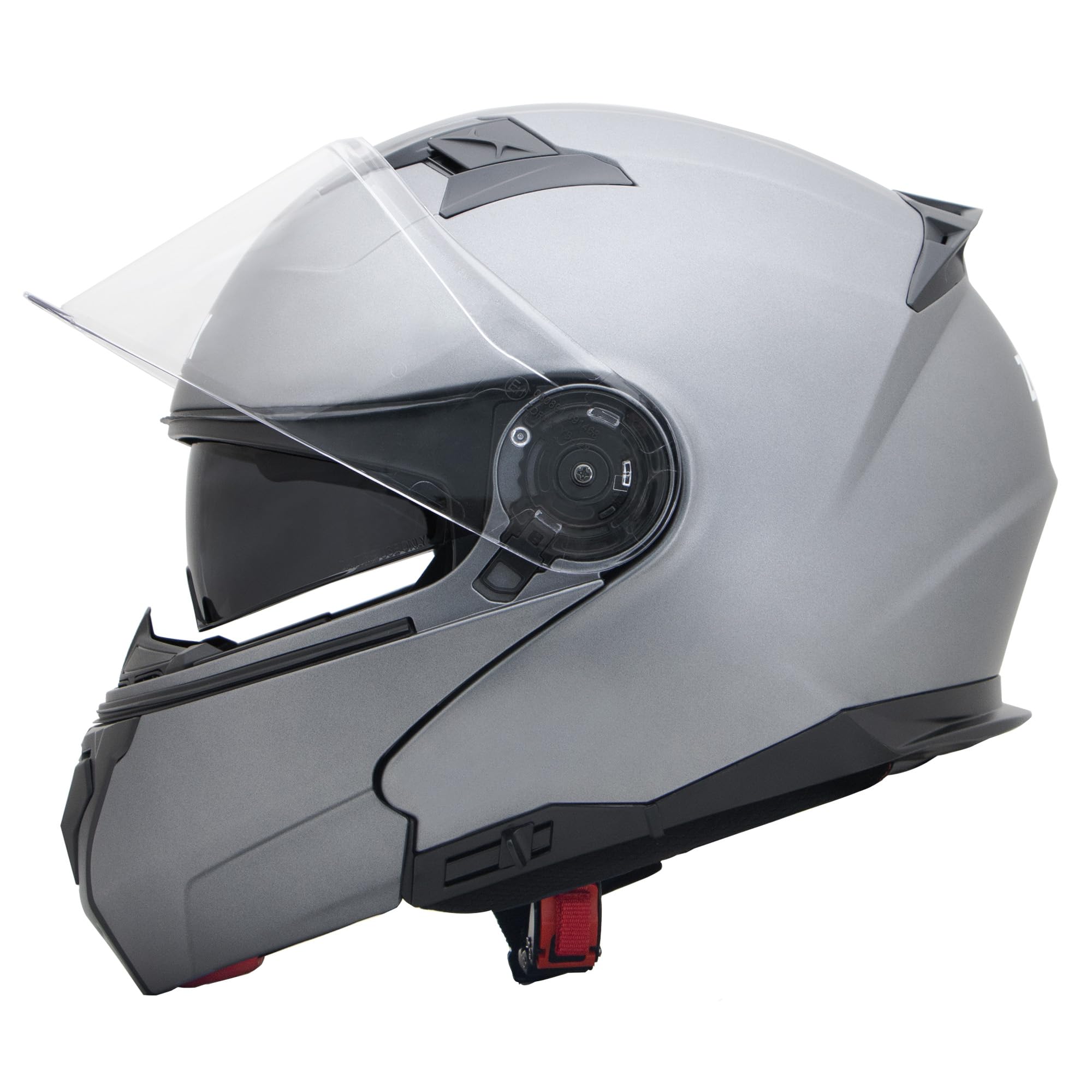 Zorax ZOR-729 Flip Up Helmet With Double Visor Motorbike Ece 2206 Approved - Grey L(58-60cm) — view 4