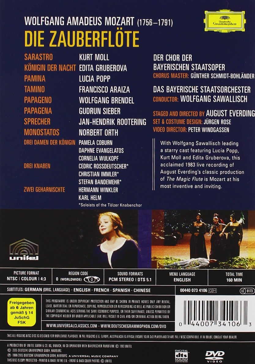 Image secondaire de Mozart : La Flûte enchantée - DVD avec Edita Gruberova et Francisco Araiza