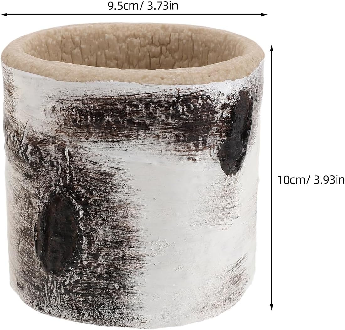 Reptile Food Bowl - Water Dish with Tree Trunk Design - Resin Pet Bath Basin for Lizard Gecko Amphibian - Feeding Cup for Terrarium Or Vivarium Accessories