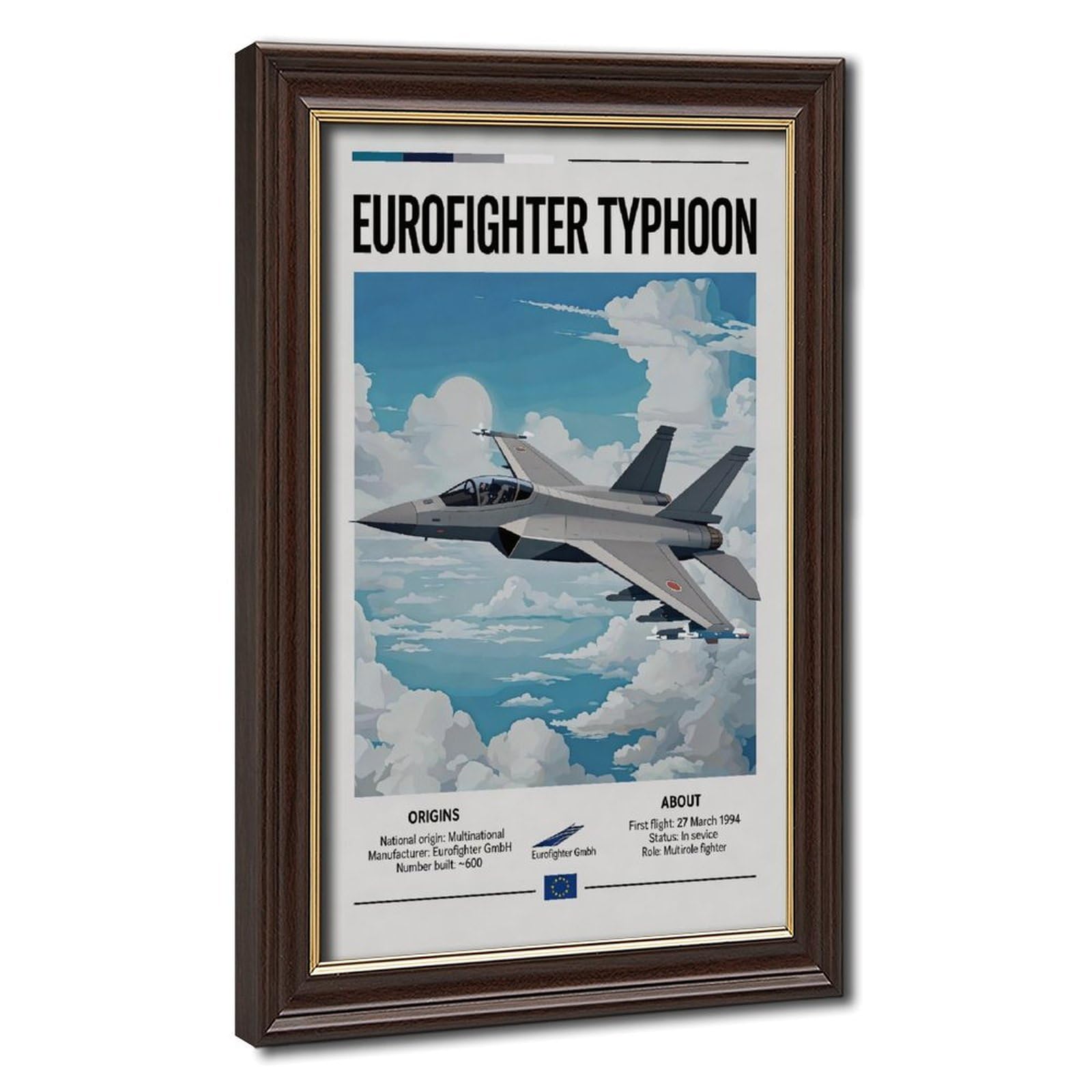 Bareronor Fighter Jet Canvas Poster for Dorm Room Decor Gift