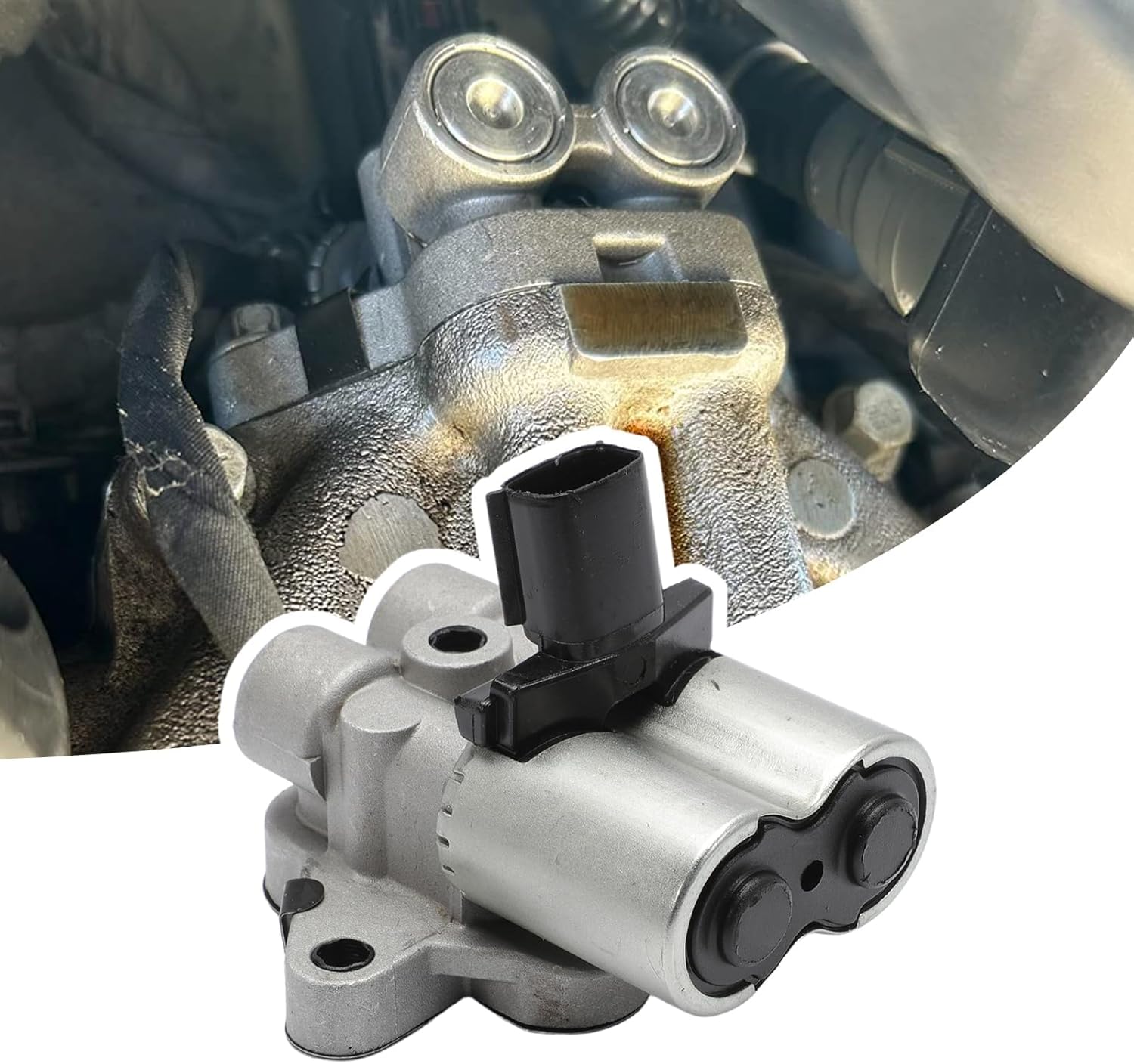 Variable Timing Oil Control Valve Compatible with Malibu Impala 2.5L 2014-2015, Engine VVT Solenoid 916806 918-806 19419980 12633613