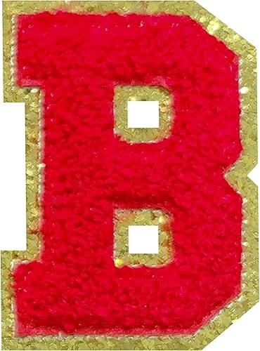 Miniatura 126 de 4 parches de letras de felpilla blanca, parches termo-adhesivas de 2.2", parches de letras de felpilla para ropa (M)