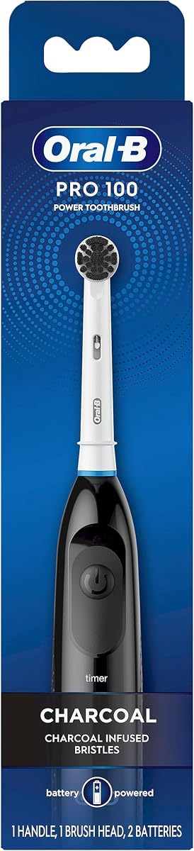 Pro 100 Charcoal, cepillo de dientes eléctrico con pilas, negro