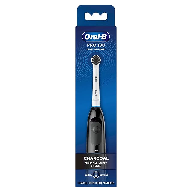 Oral-B Pro 100 Charcoal Battery Powered Electric Toothbrush Black