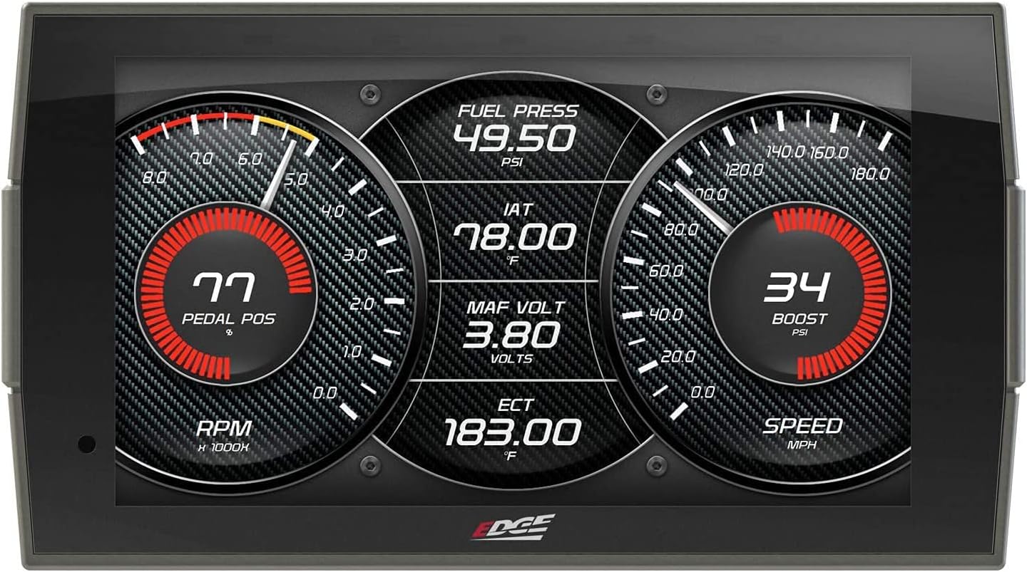 Edge Insight CTS3 Touch Screen Gauge Monitor 84130-3 & A-Pillar Mount 38602 Compatible with 2010-2019 Ram 1500 2500 3500 Diesel Hemi Gas 6.7 Cummins