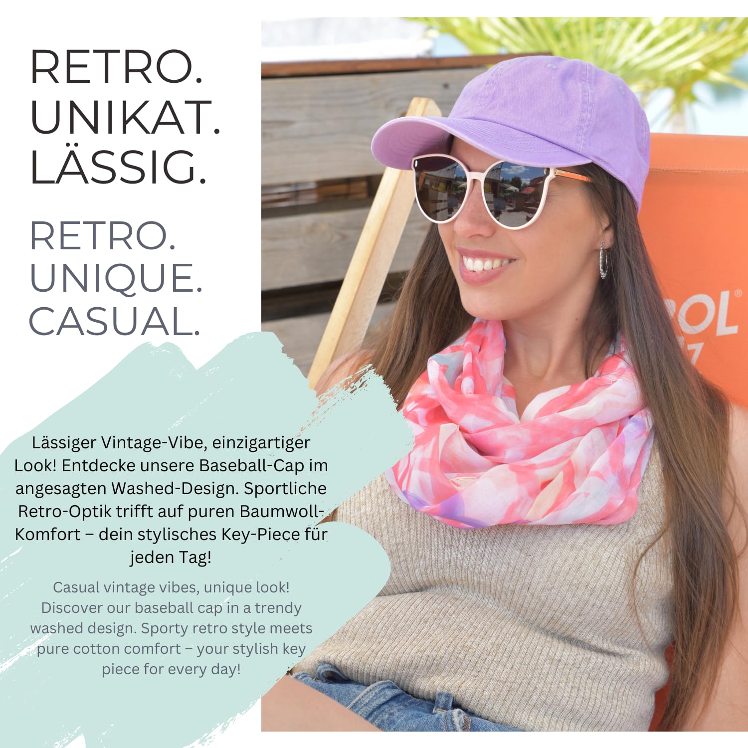 styleBREAKER Gorra Vaquera Vintage de 6 Paneles con Estrella de Camuflaje y el número 52 Cosido, Apariencia desgastada, Gorra de béisbol, Ajustable, Unisex 04023053