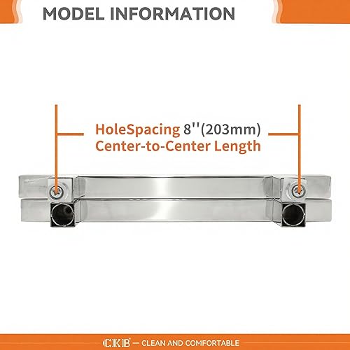 Miniatura 3 de CKB Manija de puerta de ducha con forma de escalera de 8 pulgadas compatible con puerta de vidrio de 14 a 12 pulgadas de grosor para puertas de