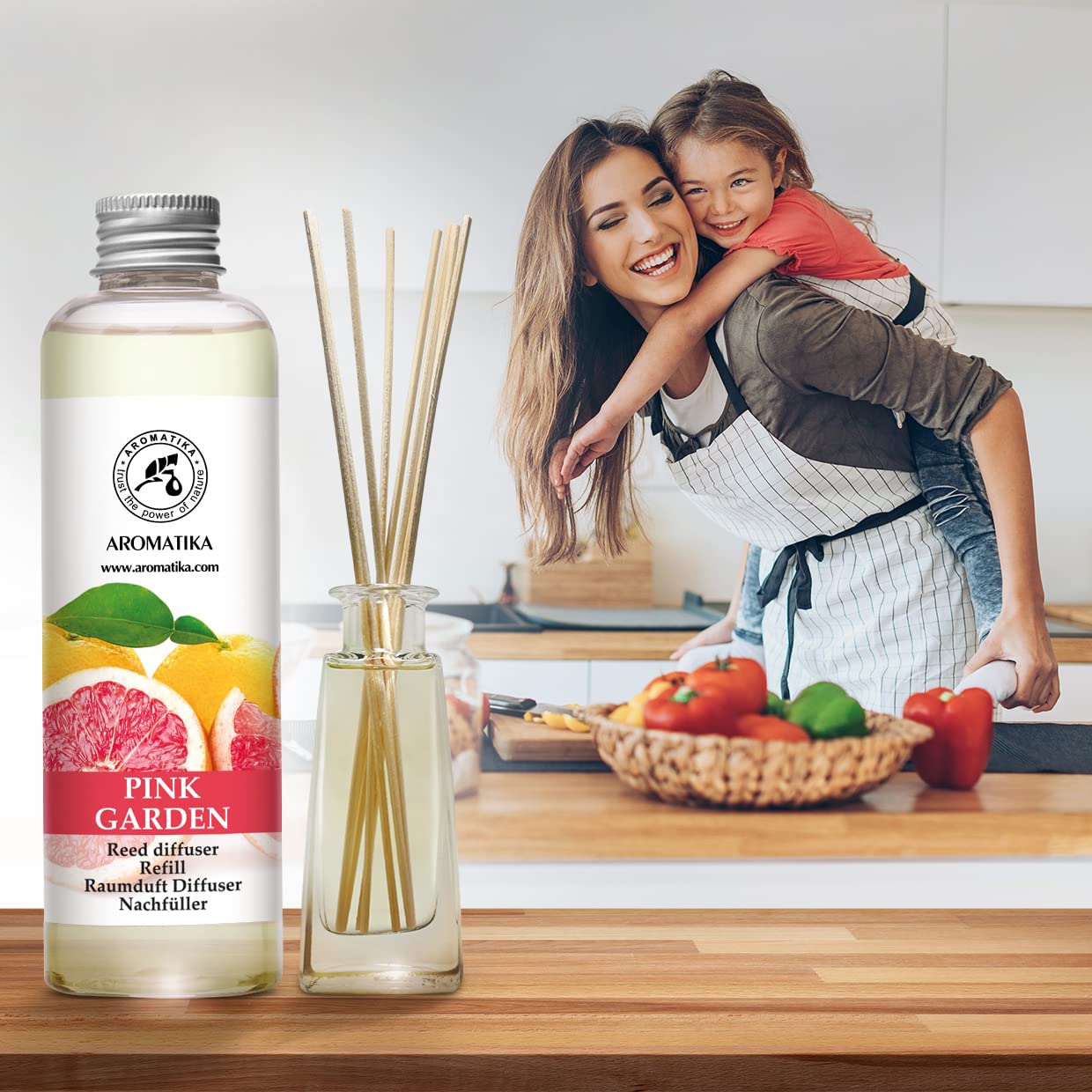 Ricarica Per Diffusore Aromatika Giardino Rosa 200 Ml - Fragranza Agrumi Per Ambiente, Profumo Intenso E Duraturo