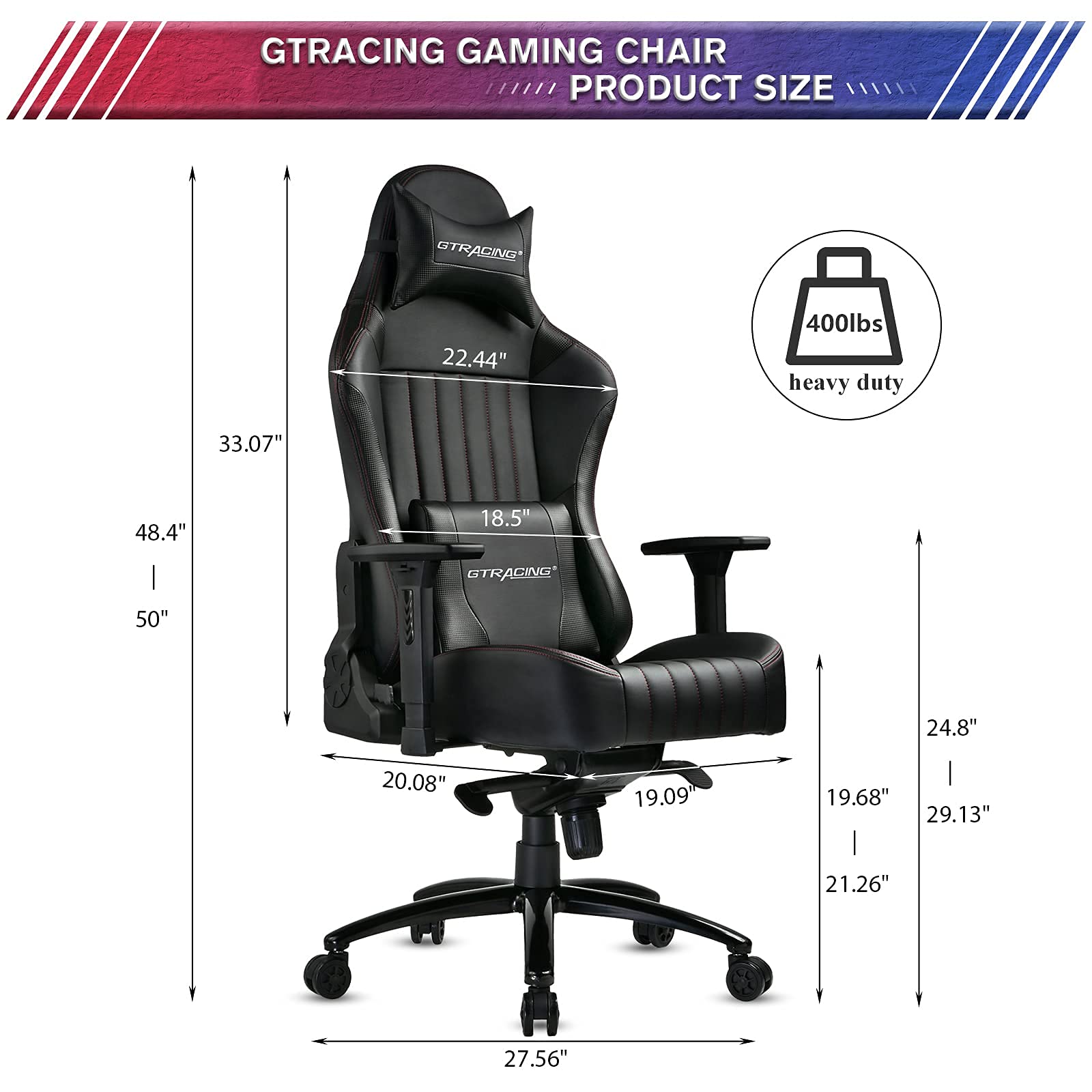 Buy GTRACING Gaming Chair, Big and Tall Computer Chair, Ergonomic High