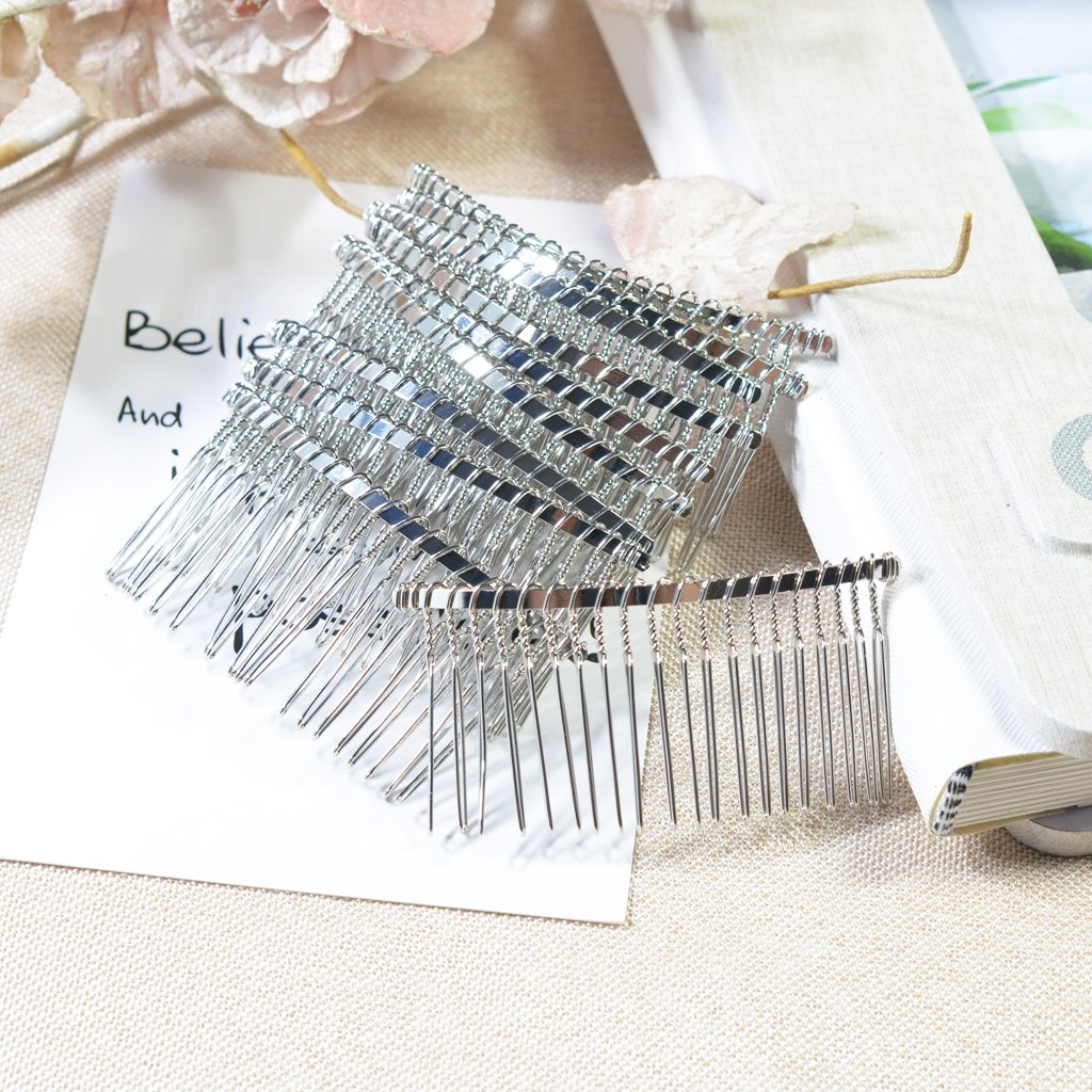 Schmuckherstellung 10x Haarspangen aus Metall Haarkamm Haarspange DIY Braut Haarschmuck Zubehör