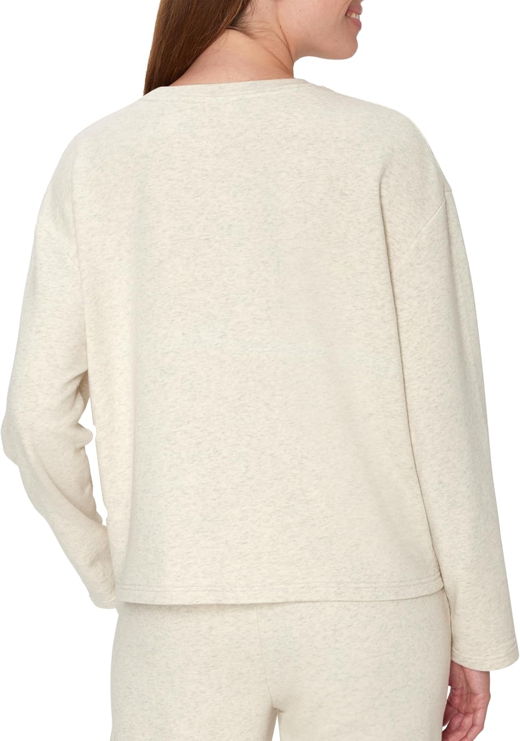 Hanes womens Originals French Terry Pullover, Cropped Crewneck Sweatshirt for Women, Comfywear Loungewear - Image 2