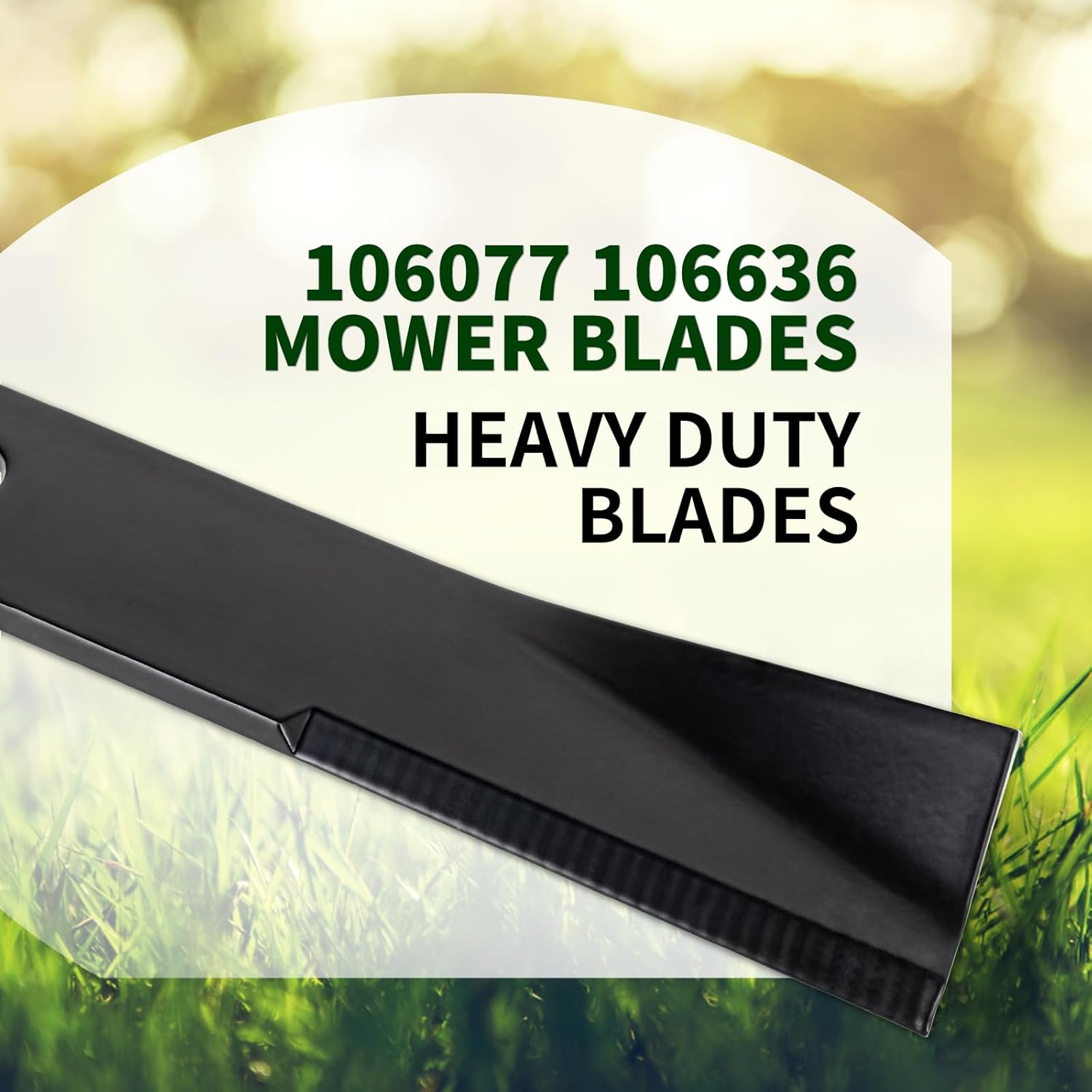 106077 Mower Blades Compatible with Toro Wheel Horse 42" Deck, 106636 Mulching Blades Fit for to ro 300 Series, XT Series, LT-1642, Replace for 106077-03, 350-116, 3 Pack
