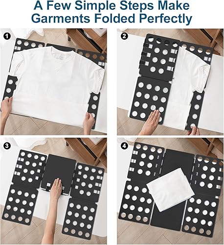 Miniatura 2 de Carpeta de camisa para ropa, tabla plegable, ayudante plegable de plástico duradero, carpetas de lavandería para adultos y niños