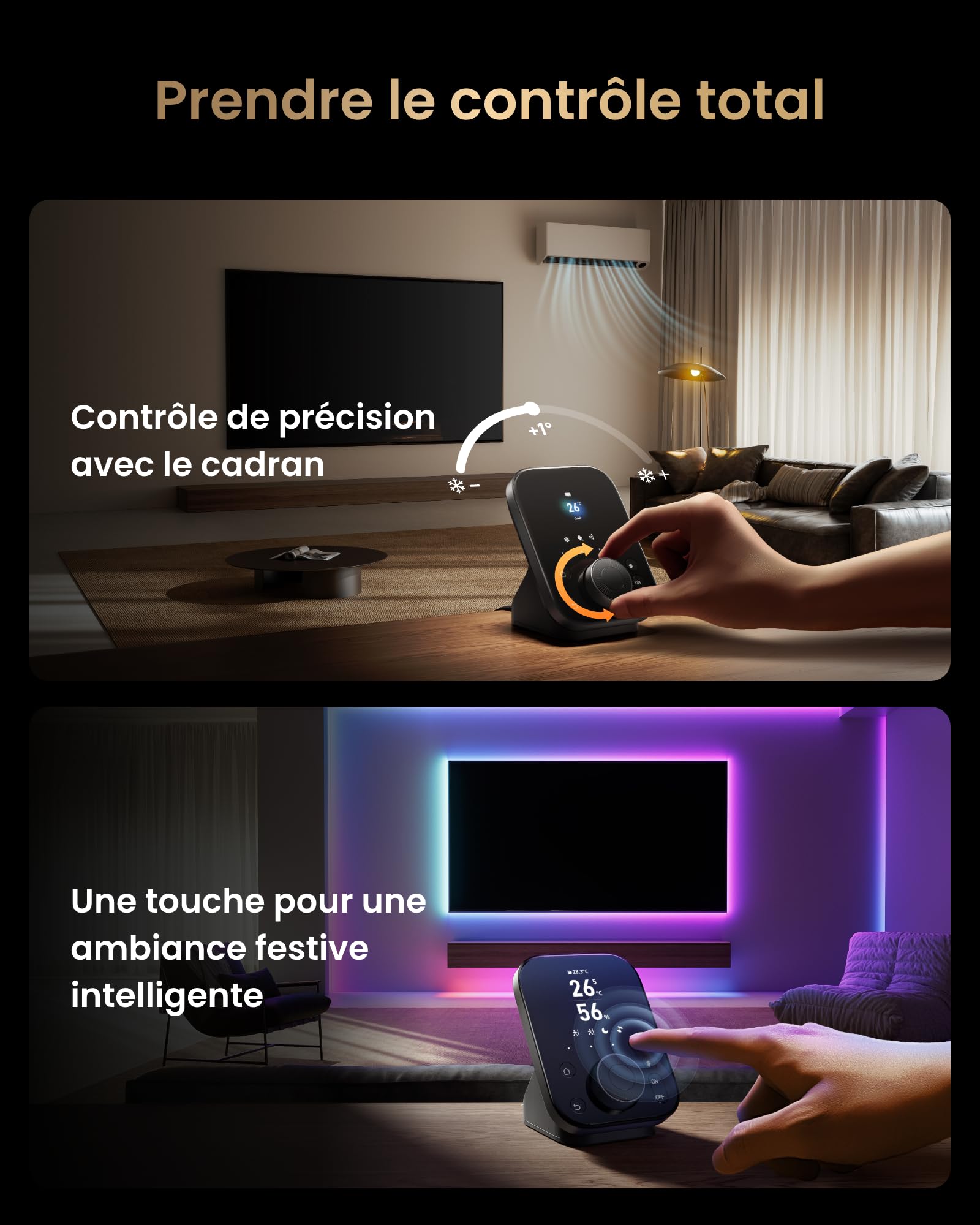 SwitchBot Hub 3, Hub Domotique Maison WiFi avec Support Matter, Télécommande IR/Bluetooth, Capteur Température Humidité, Compatible Alexa, Google Home, Apple HomeKit, Home Assistant, IFTTT