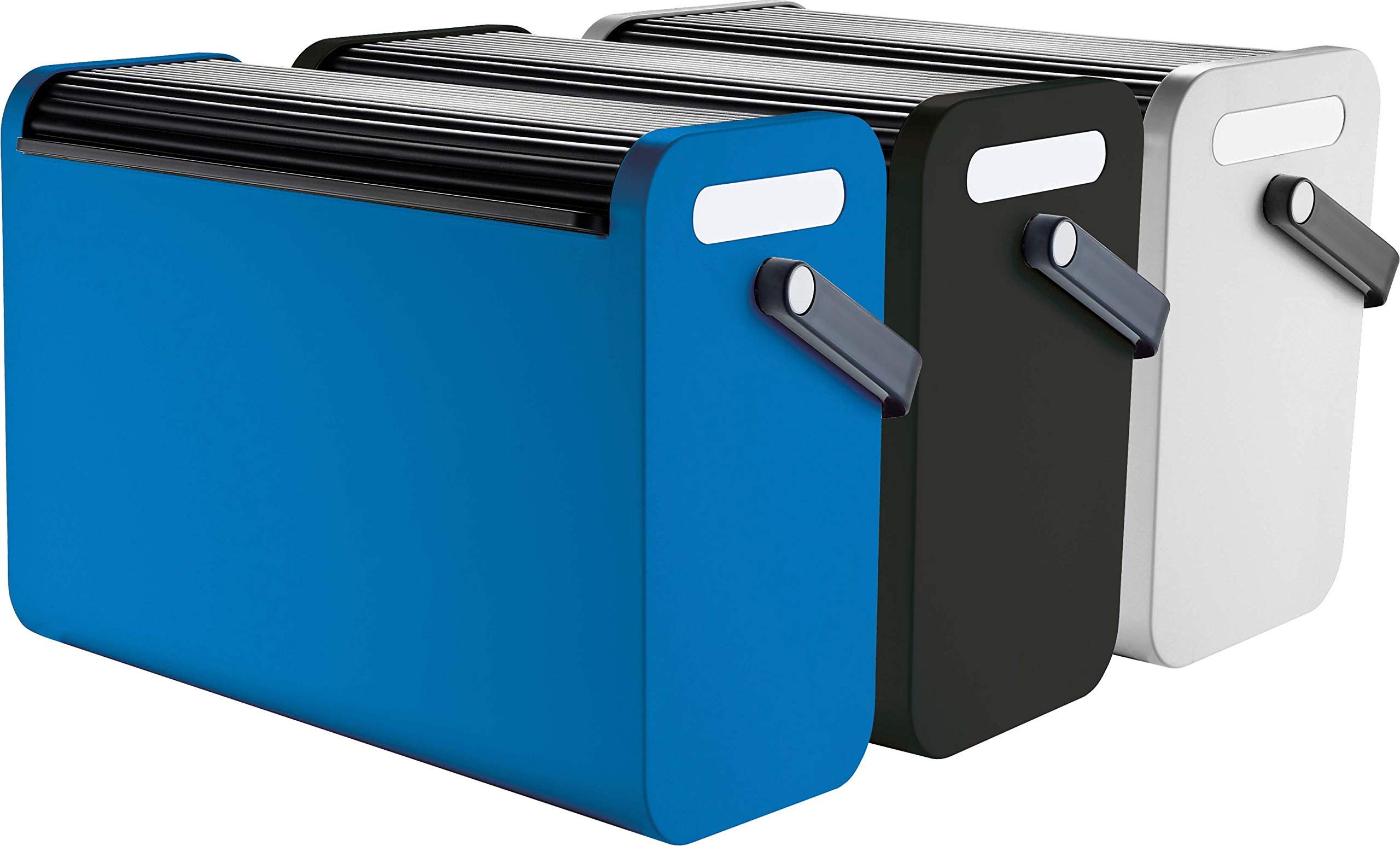 helit H6110195 - MobilBox „the mobile box“, schwarz | Transportbox für Dokumente, Unterlagen und Büromaterial