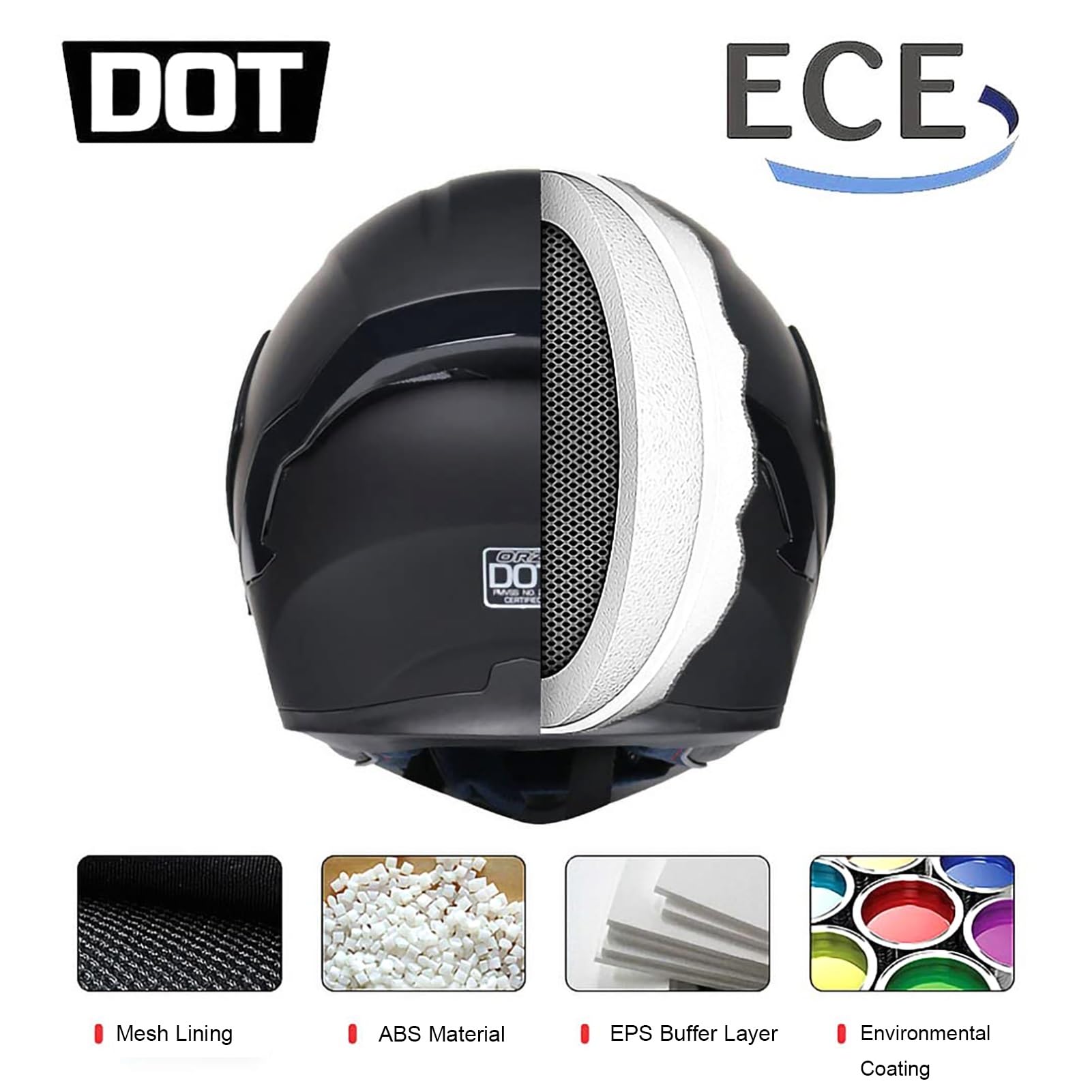 Casco De Motocicleta Abatible con Bluetooth Y Doble Visera, Casco Integral con Auriculares Bluetooth For Hombre Y Mujer, Casco Modular con Bluetooth Homologado por ECE
