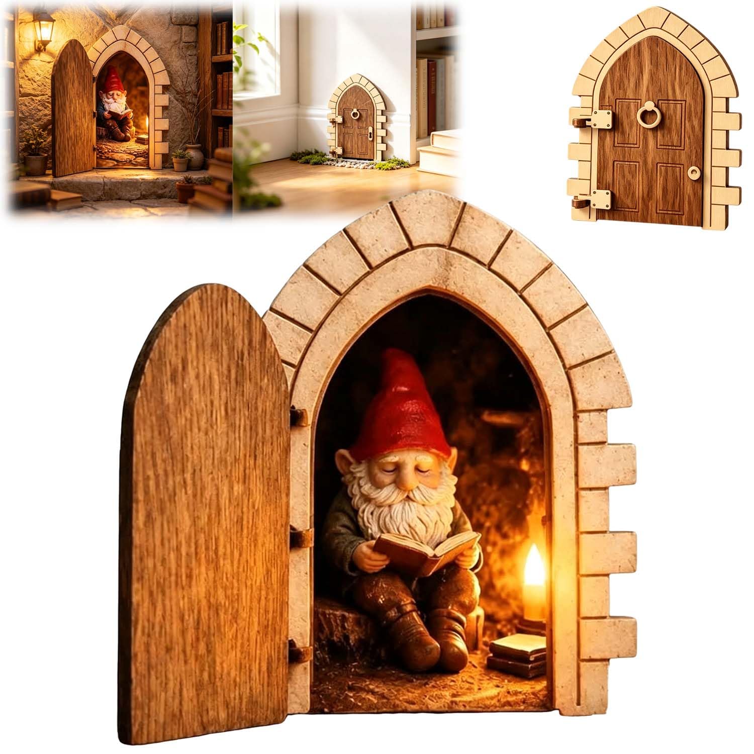 JINGCHEN0820 2027 New the Fairy Door That Opens - A Tiny Hidden World，1Pcs