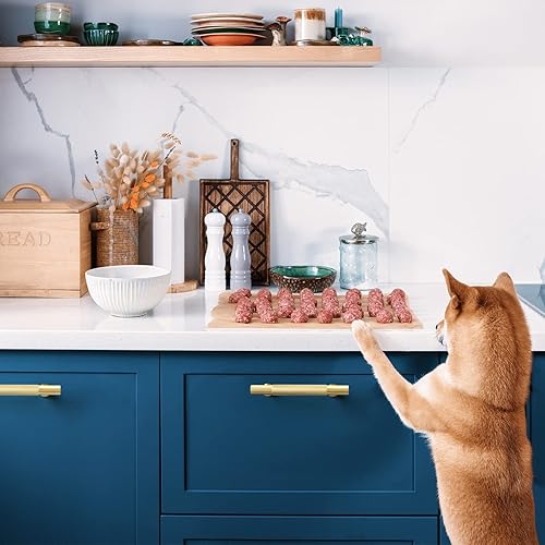 Miniatura 6 de RZDEAL Paquete de 10 tiradores de latón macizo para gabinetes de cocina, tiradores de cajón, accesorios de gabinete de cocina de latón cepillado,