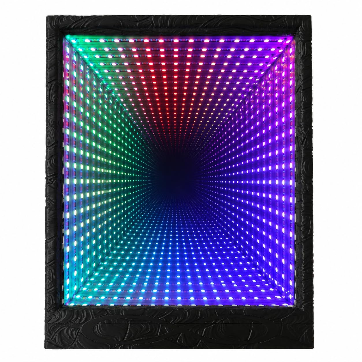 Made Right Studio Infinity Mirror, 3D Tunnel Light, 37 Effects, 10 Colors, Physical Button Controls, No App or Remote, USB-C Powered