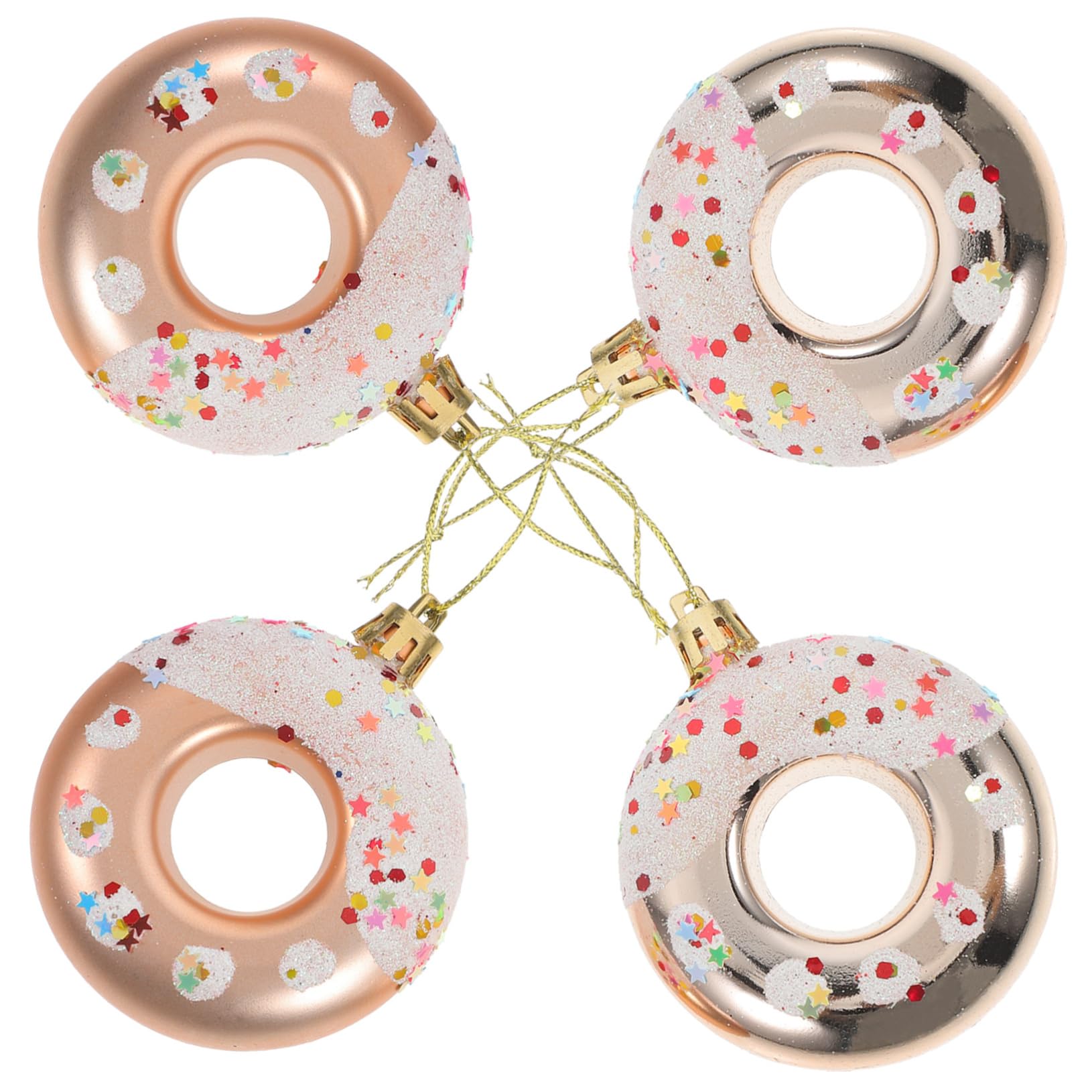 Ciieeo 20 Piezas Bola De Decoración Navideña Decoración Colgante del Árbol De Navidad Adorno Colgante De Donut De Árbol De Pascua Decoraciones De Fiesta De Donas Donut Falso El Plastico