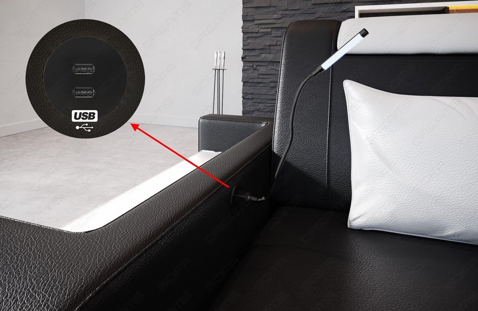 Sofa Dreams Couch Trivento L-Form in Stoff