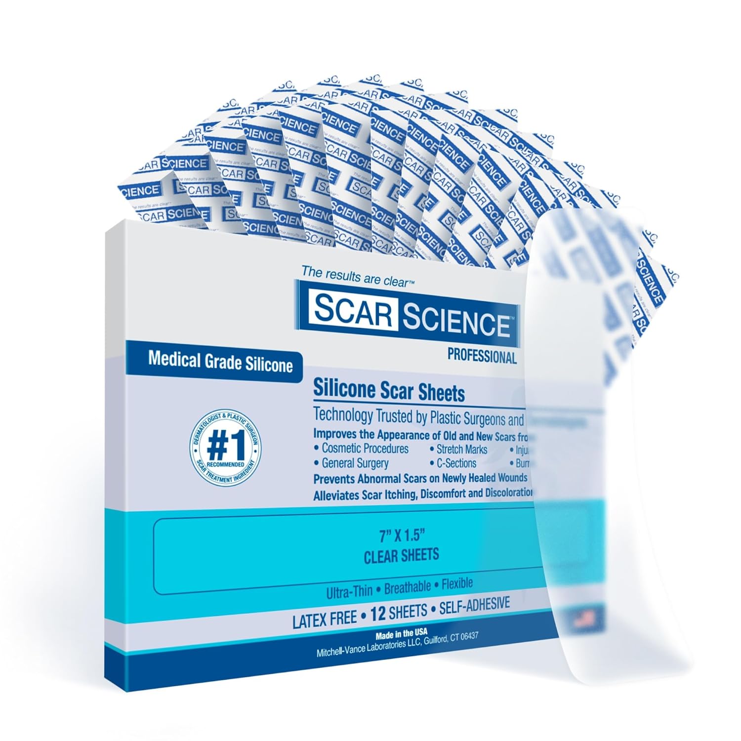 Ultimate Scar Care Bundle – ScarScience Silicone Scar Strips & Silicone Scar Gel with Touch-Free Brush for Comprehensive Scar Treatment and Healing