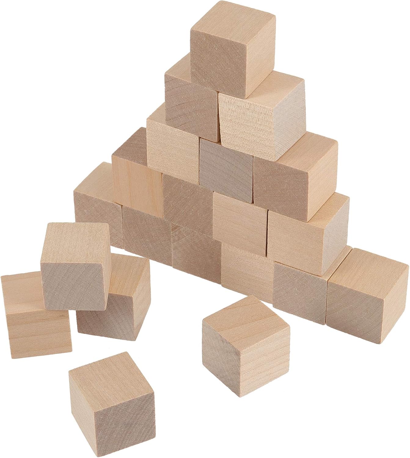 800 PCS 3/4 Inch Natural Wooden Cubes, Mini Unfinished Wood Blocks, Wood Square Blocks for Puzzle Making, Letter Blocks, Painting, DIY Crafts