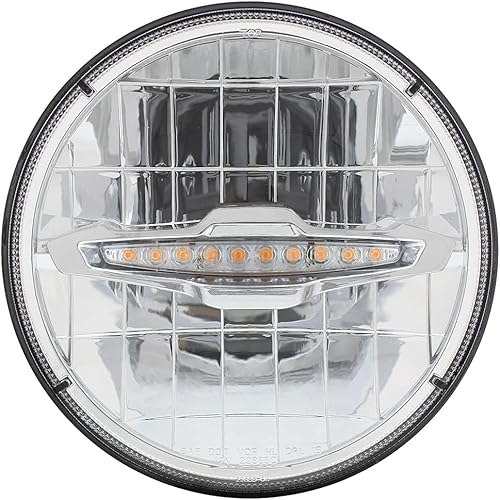 Miniatura 8 de United Pacific 3 faros delanteros LED de alta potencia de 7 pulgadas con 10 luces LED blancas de circulación diurna 31513