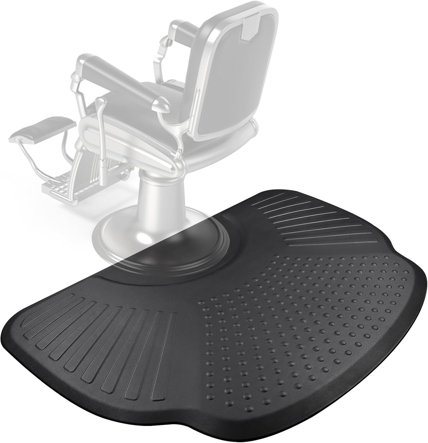 Lanstics 3.3ft. x 5ft. Salon Floor Mat, Anti Fatigue Barber Shop Chair Mat for Hair Stylist Barber Station Mat Beauty Floor Mats for Barber Chair Office Comfort Floor Mat for Salon & Barber