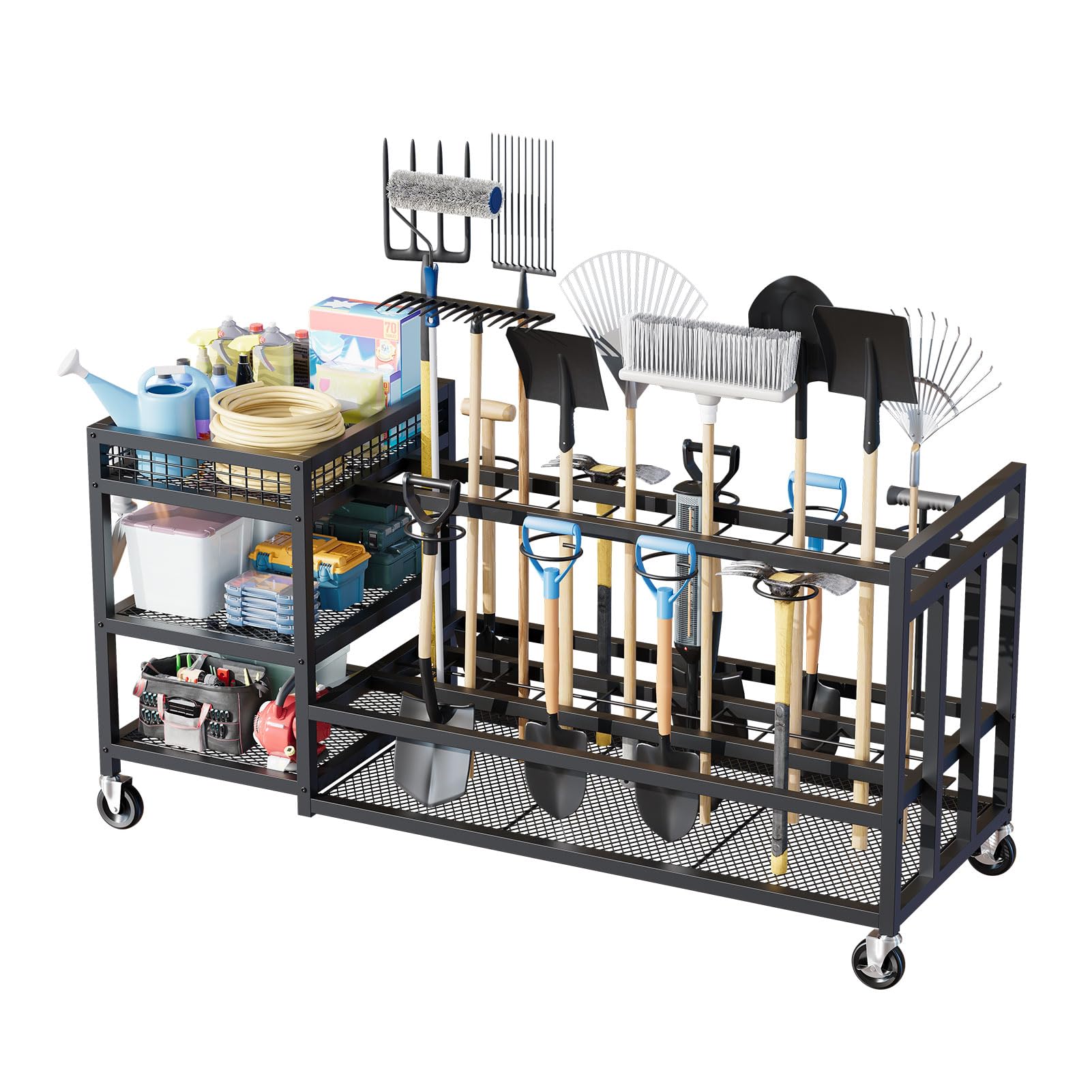 Garden Tool Organizer with Wheels