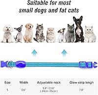 Vista 5 de Visinite Collares de perro iluminados para perros pequeños, collar de perro LED recargable con luz, collar de perro iluminado totalmente ajustable