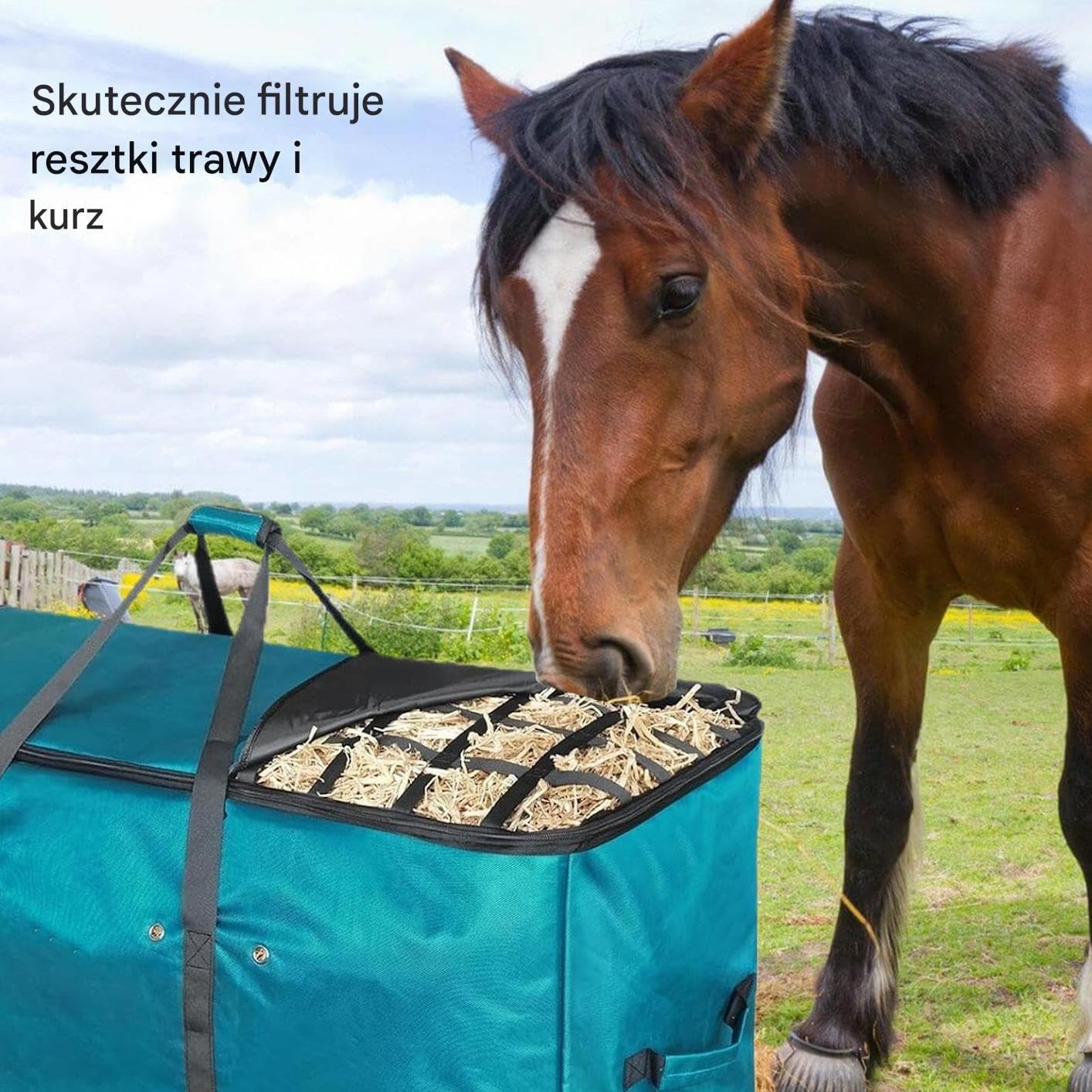 Duża Torba Na Siano Dla Koni Organizer Na Pasze Dla Zwierząt | Torba Żywieniowa Z Sianem Dla Kóz Dla Boksów Padoków Instruktorów Weterynarzy Stajni Szkółek Jeździeckich Gospodarstw I